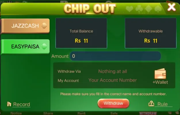 withdraw cash